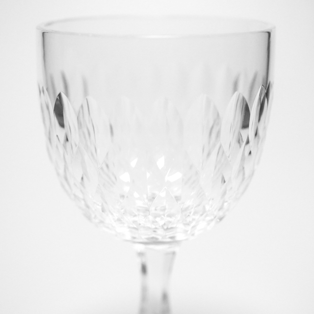 フランス 1910年代 クリスタルガラス Baccarat バカラ  リーフカットのリキュールグラス ECJPOF0026