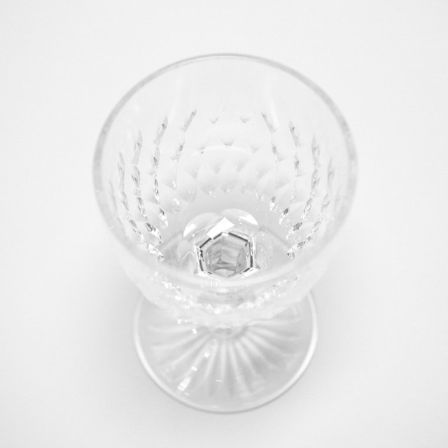 フランス 1910年代 クリスタルガラス Baccarat バカラ  リーフカットのリキュールグラス ECJPOF0026