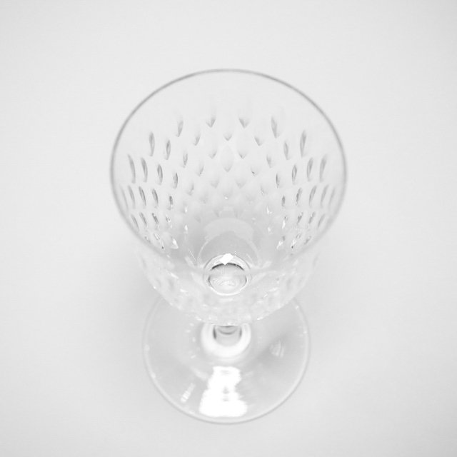 フランス 1930年代 クリスタルガラス Baccarat バカラ  スモールワイングラス ECJPOF0027