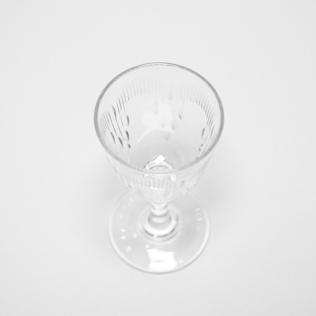 フランス 1900年代 クリスタルガラス Baccarat バカラ  モリエールミニグラス ECJPOF0035