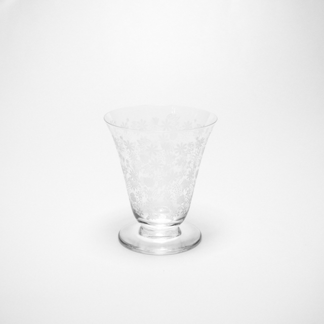 フランス 1940年代 クリスタルガラス Baccarat バカラ  オーストリア皇后エリザベト・シシィのためのグラス ECJPOF0036