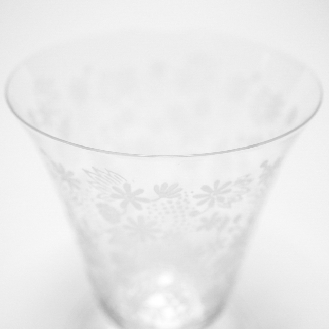 フランス 1940年代 クリスタルガラス Baccarat バカラ  オーストリア皇后エリザベト・シシィのためのグラス ECJPOF0036