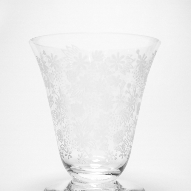フランス 1940年代 クリスタルガラス Baccarat バカラ  オーストリア皇后エリザベト・シシィのためのグラス ECJPOF0036