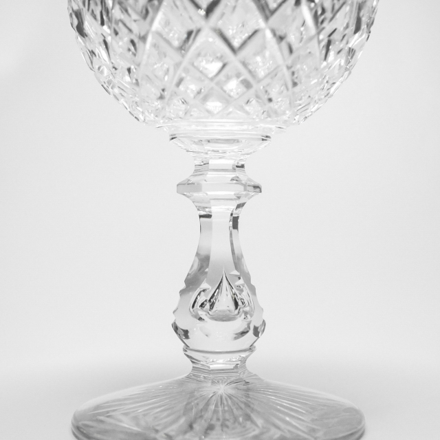 フランス 1950年代 クリスタルガラス Baccarat バカラ  リブルヌワイングラス ECJPOF0038