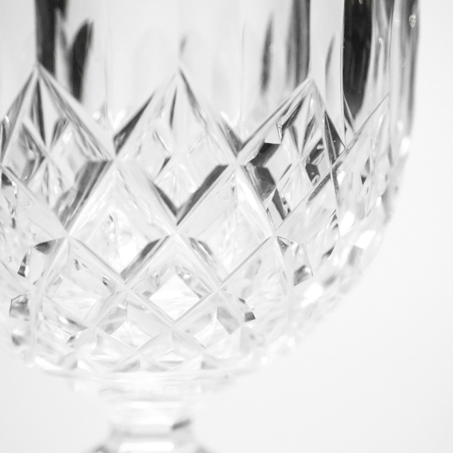 フランス 1950年代 クリスタルガラス Baccarat バカラ  リブルヌワイングラス ECJPOF0038