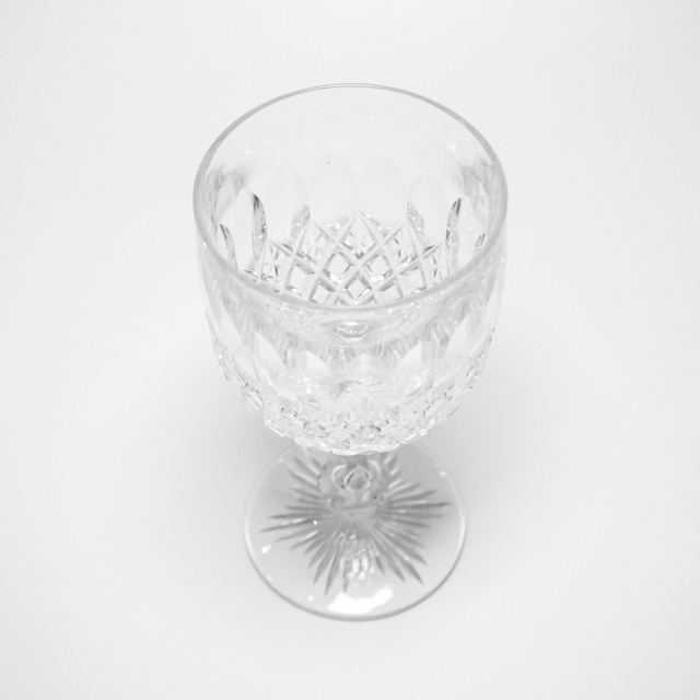 フランス 1950年代 クリスタルガラス Baccarat バカラ  リブルヌワイングラス ECJPOF0038