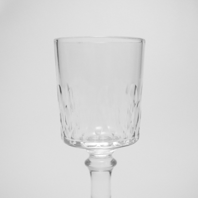 フランス 1910年代 クリスタルガラス Baccarat バカラ  リシュリュースモールワイングラス ECJPOF0042