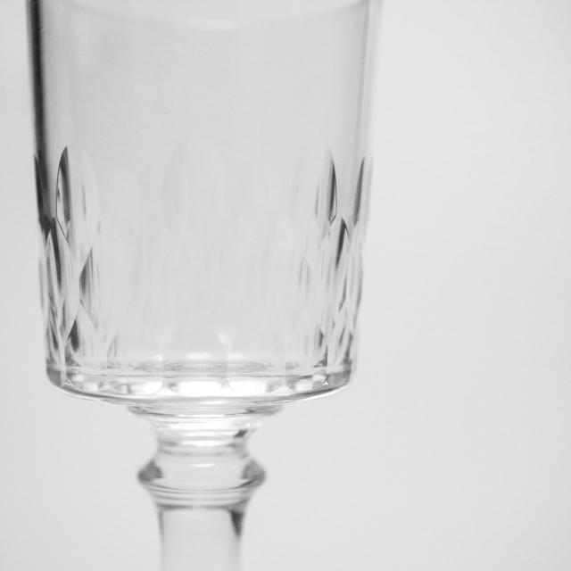 フランス 1910年代 クリスタルガラス Baccarat バカラ  リシュリュースモールワイングラス ECJPOF0042