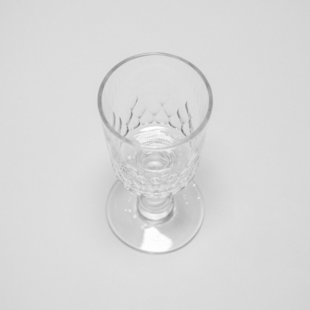 フランス 1910年代 クリスタルガラス Baccarat バカラ  リシュリュースモールワイングラス ECJPOF0042