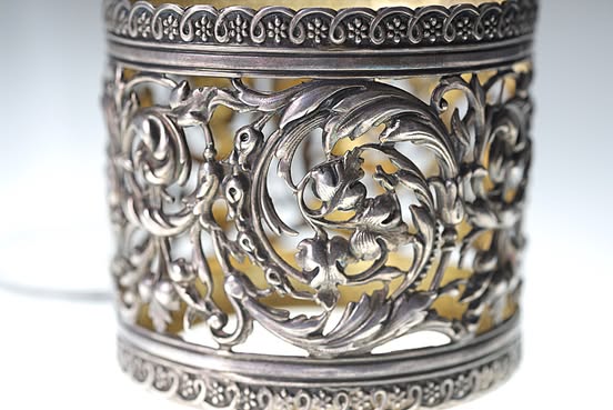 フランス 1920年代 ガラス シルバープレート Baccarat バカラ