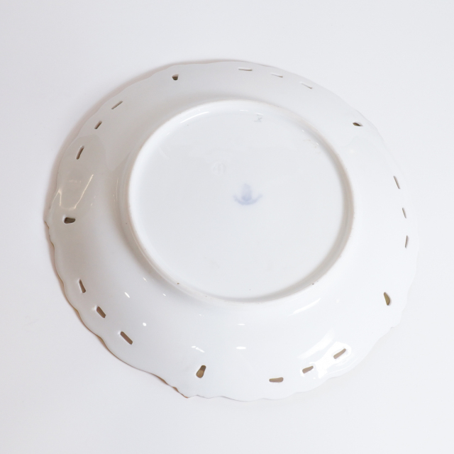 ドイツ 1890年代 磁器 NYMPHENBURG ニンフェンブルク 果実紋プレート(桃) ECJPTD0025