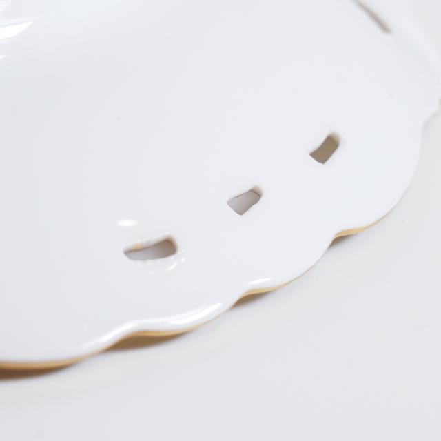 ドイツ 1890年代 磁器 NYMPHENBURG ニンフェンブルク 果実紋プレート(桃) ECJPTD0025