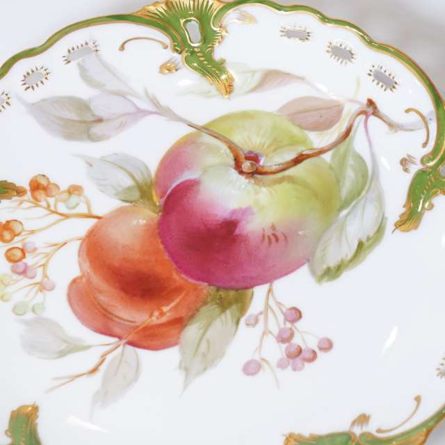 ドイツ 1890年代 磁器 NYMPHENBURG ニンフェンブルク 果実紋プレート ECJPTD0028