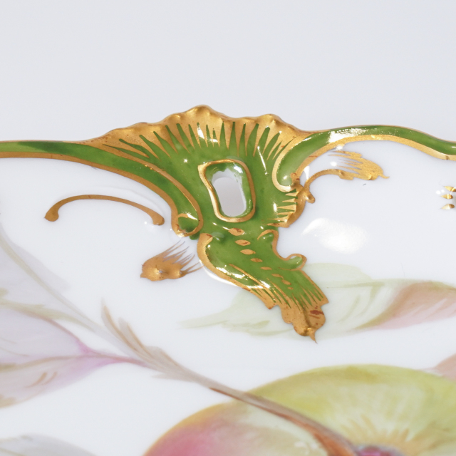 ドイツ 1890年代 磁器 NYMPHENBURG ニンフェンブルク 果実紋プレート ECJPTD0028