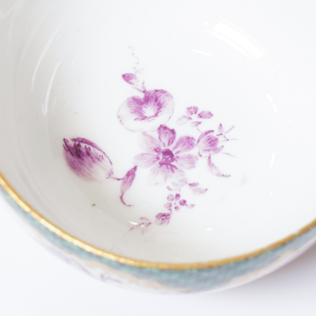 ドイツ 1750年代 磁器 MEISSEN マイセン ワトー紋カップ&ソーサー ECJPTD0029