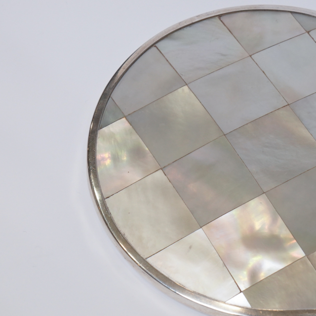 イギリス 1850年 シルバー 白蝶貝 ミラー ECJPTD0042