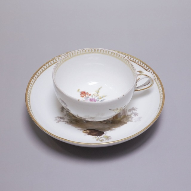 ドイツ 1880年代 磁器 MEISSEN マイセン 人物紋カップ＆ソーサ? ECJPTD0046