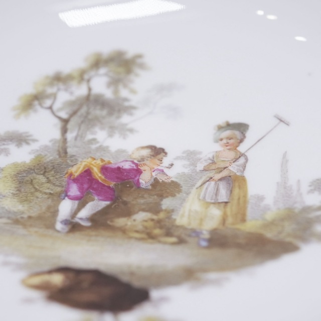 ドイツ 1880年代 磁器 MEISSEN マイセン 人物紋カップ＆ソーサ? ECJPTD0046