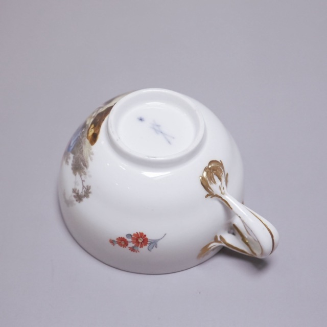 ドイツ 1880年代 磁器 MEISSEN マイセン 人物紋カップ＆ソーサ? ECJPTD0046