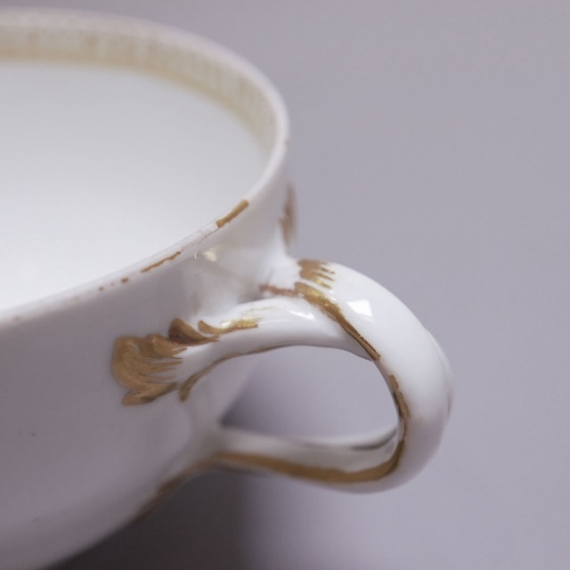 ドイツ 1880年代 磁器 MEISSEN マイセン 人物紋カップ＆ソーサ? ECJPTD0046