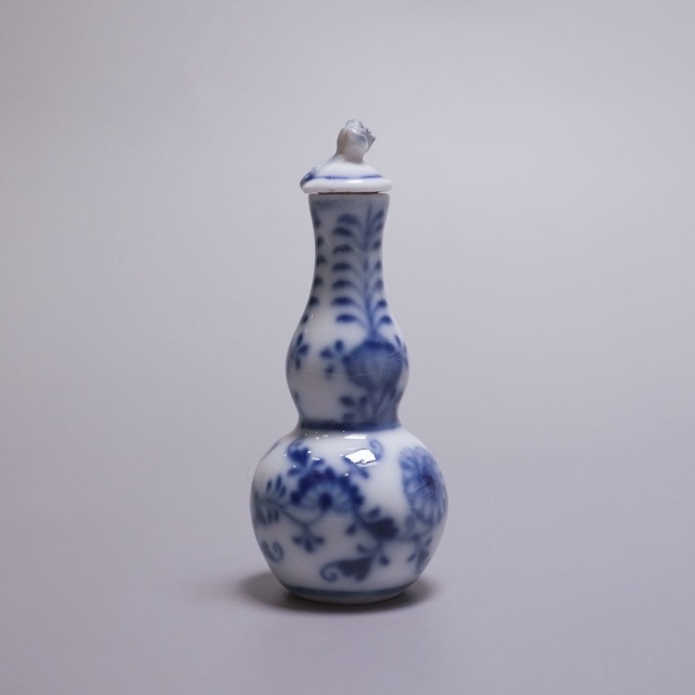 ドイツ 1880年代 磁器 MEISSEN マイセン ブルーオニオン香水瓶 ECJPTD0053