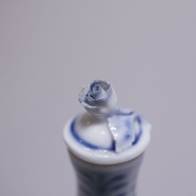 ドイツ 1880年代 磁器 MEISSEN マイセン ブルーオニオン香水瓶 ECJPTD0053