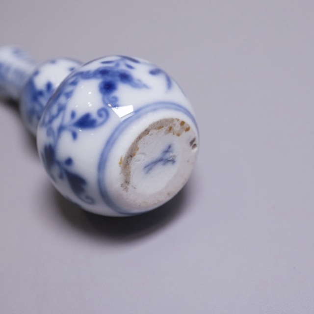 ドイツ 1880年代 磁器 MEISSEN マイセン ブルーオニオン香水瓶 ECJPTD0053