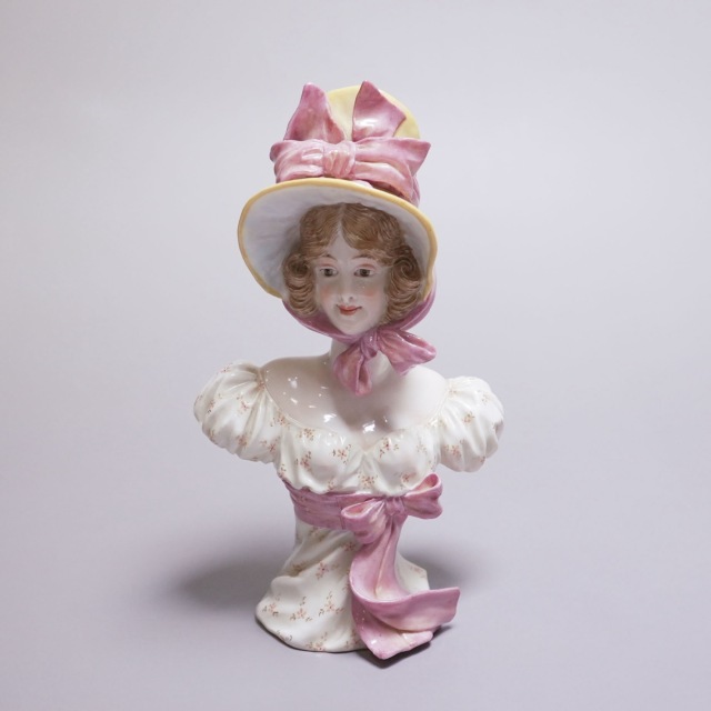 ドイツ 1880年代 磁器 MEISSEN マイセン 貴婦人オブジェ ECJPTD0054