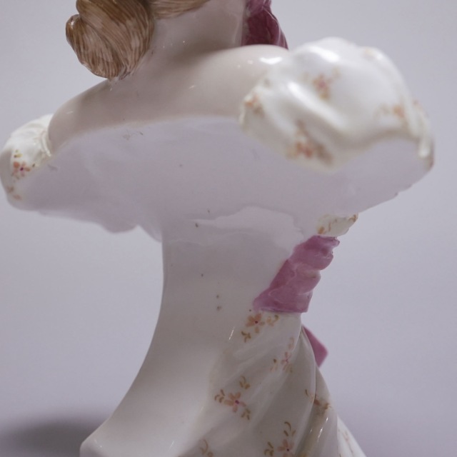 ドイツ 1880年代 磁器 MEISSEN マイセン 貴婦人オブジェ ECJPTD0054