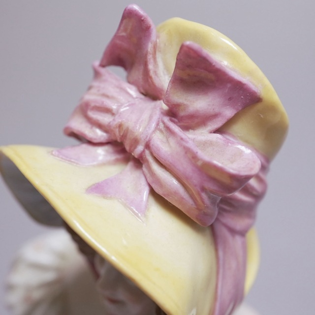 ドイツ 1880年代 磁器 MEISSEN マイセン 貴婦人オブジェ ECJPTD0054