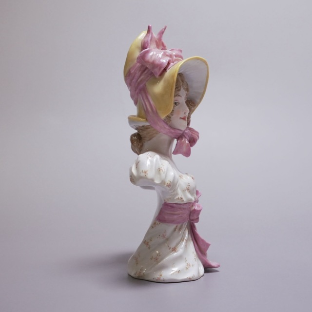 ドイツ 1880年代 磁器 MEISSEN マイセン 貴婦人オブジェ ECJPTD0054