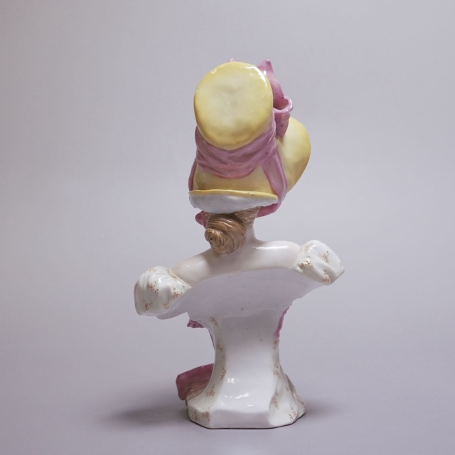 ドイツ 1880年代 磁器 MEISSEN マイセン 貴婦人オブジェ ECJPTD0054