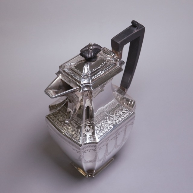 イギリス 1880年代 シルバー ティーサービス4点 ECJPTD0055