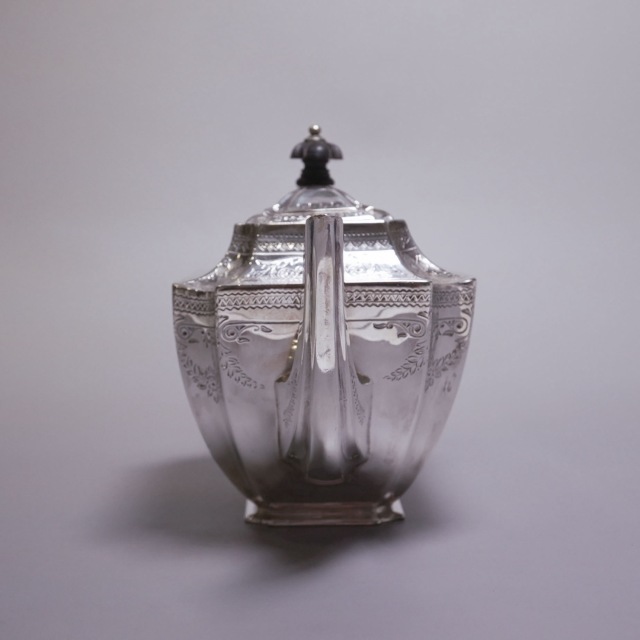 イギリス 1880年代 シルバー ティーサービス4点 ECJPTD0055