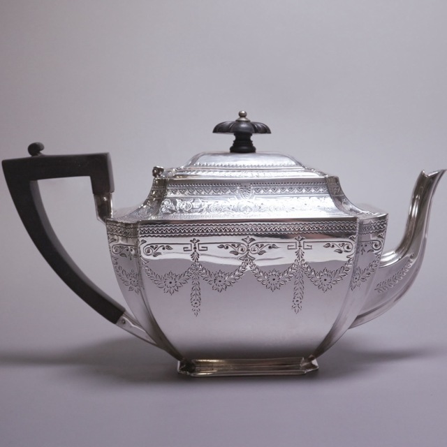 イギリス 1880年代 シルバー ティーサービス4点 ECJPTD0055