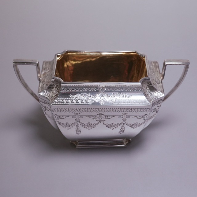 イギリス 1880年代 シルバー ティーサービス4点 ECJPTD0055