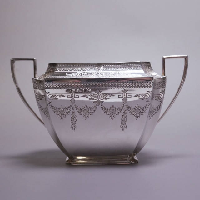 イギリス 1880年代 シルバー ティーサービス4点 ECJPTD0055