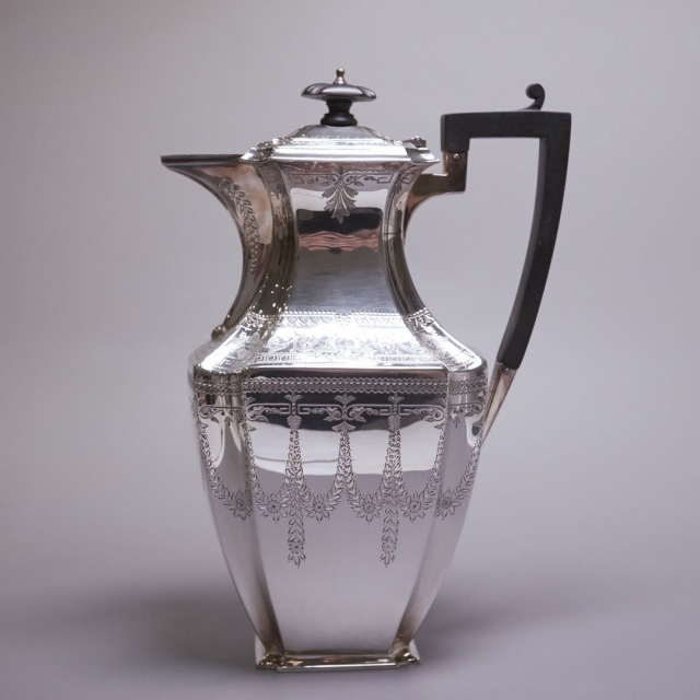 イギリス 1880年代 シルバー ティーサービス4点 ECJPTD0055