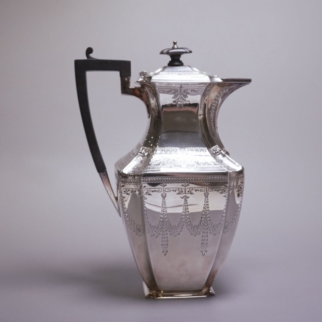 イギリス 1880年代 シルバー ティーサービス4点 ECJPTD0055