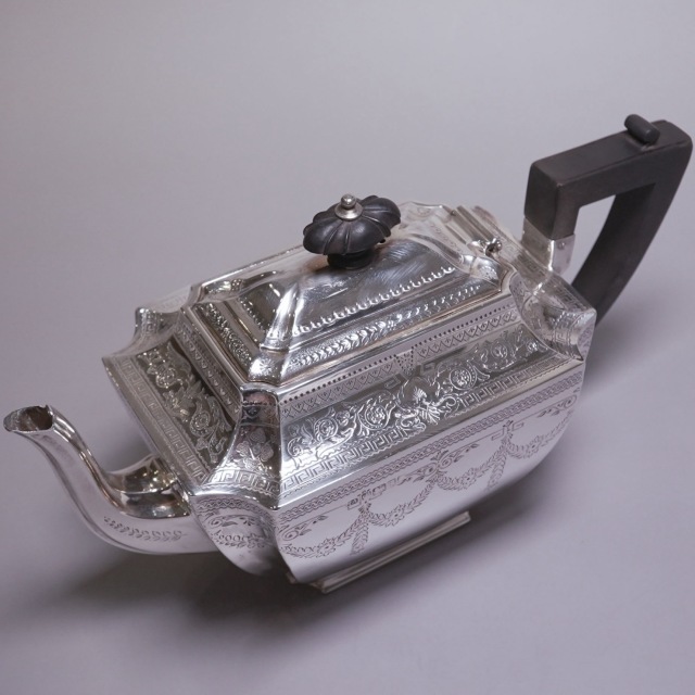 イギリス 1880年代 シルバー ティーサービス4点 ECJPTD0055