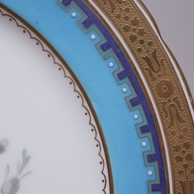 イギリス 1850年代 磁器 Minton ミントン 花紋プレート ECJPTD0057