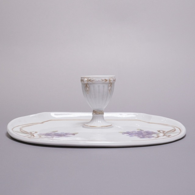 ドイツ 1880年代 磁器 MEISSEN マイセン スミレ紋インク壺 ECJPTD0059