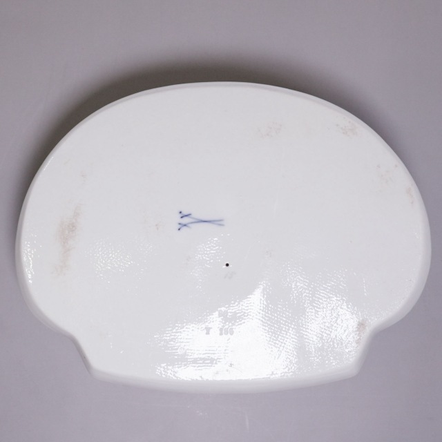 ドイツ 1880年代 磁器 MEISSEN マイセン スミレ紋インク壺 ECJPTD0059