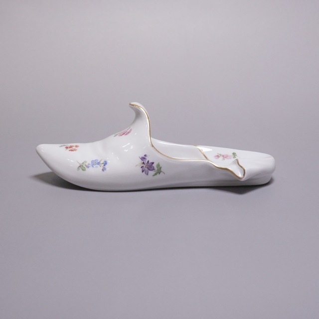 ドイツ 1880年代 磁器 MEISSEN マイセン 小花スリッパオブジェ ECJPTD0060