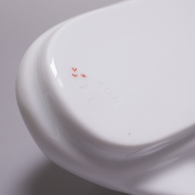 ドイツ 1880年代 磁器 MEISSEN マイセン 小花スリッパオブジェ ECJPTD0060