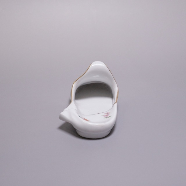 ドイツ 1880年代 磁器 MEISSEN マイセン 小花スリッパオブジェ ECJPTD0060