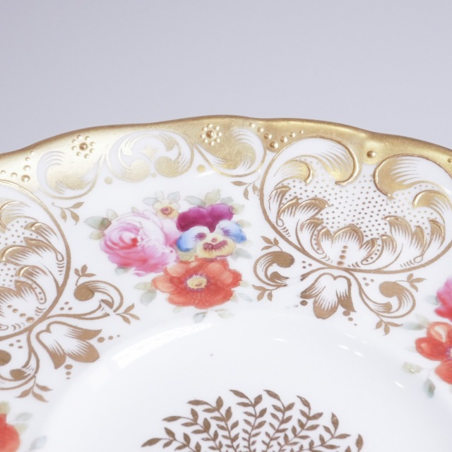 イギリス 1900年代 磁器 Royal Cauldon ロイヤル コールドン ダブルハンドルカップ＆ソーサ? ECJPTD0072