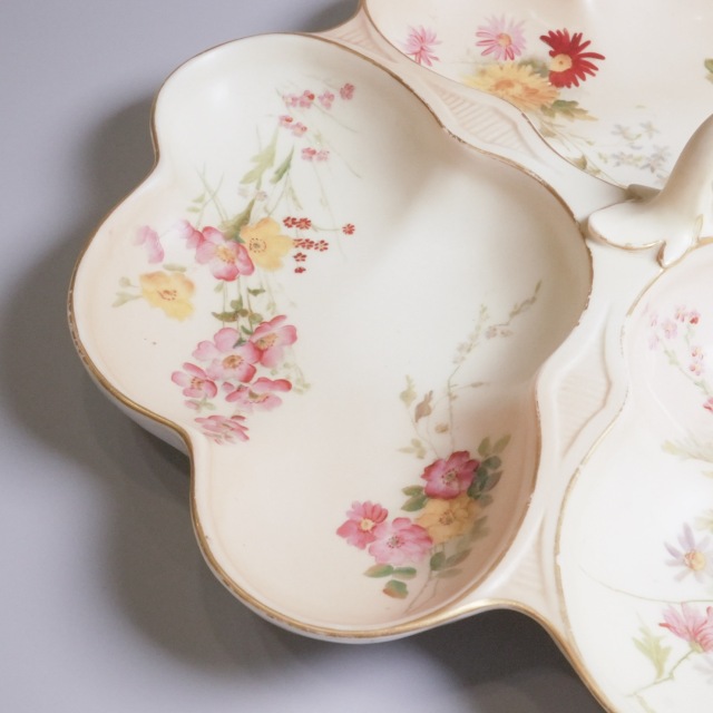 イギリス 1900年代 磁器 Royal Worcester ロイヤルウースター 菓子皿 ECJPTD0073