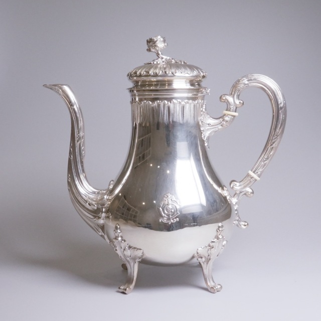 フランス 1880年代 シルバー 純銀製フランスコーヒーポット ECJPTD0074