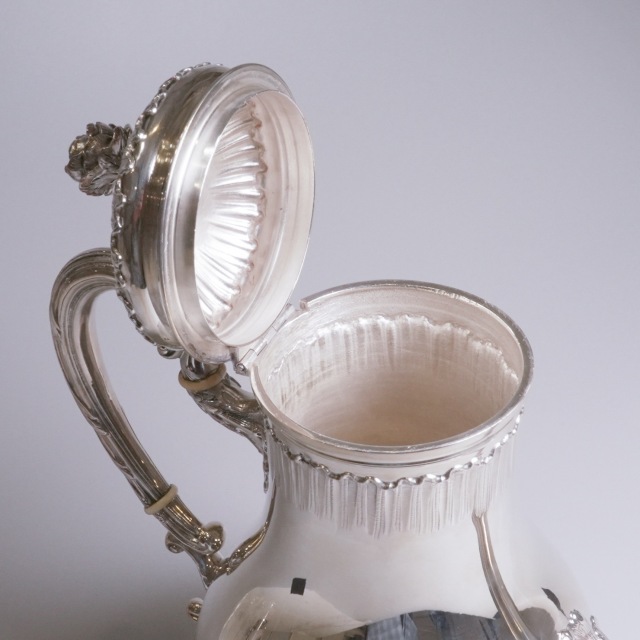 フランス 1880年代 シルバー 純銀製フランスコーヒーポット